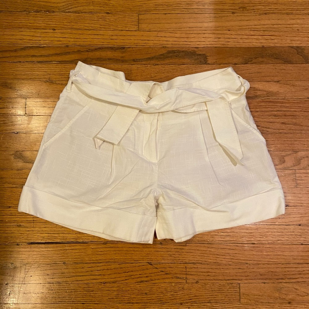 BCBG High Waisted Linen Shorts